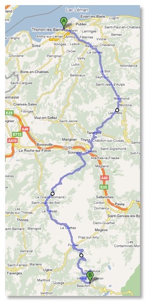 itineraire mardi Thonon Beafort