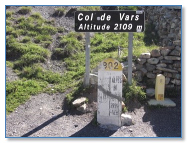Col de Vars panneau