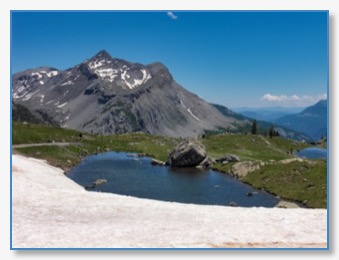 Neige Lac Montagne Alpes
