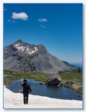 Lac Neige Montagne Alpes