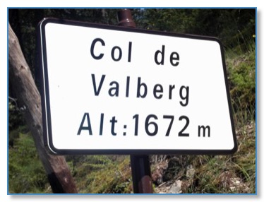 Panneau Col de Valberg