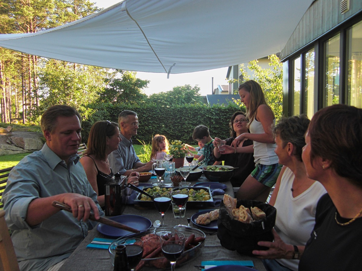 Barbecue avec les amis Suédois