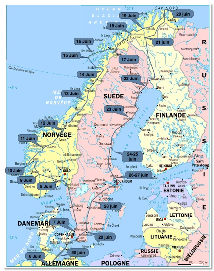 Itineraire Moto en Scandinavie